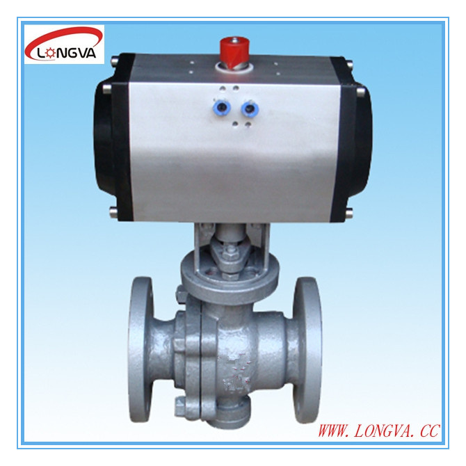 Pneumatic Actuator Industrial Flange Ball Valve