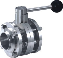 Food Grade Sanitary Stainless Steel Welded Butterfly Valve
