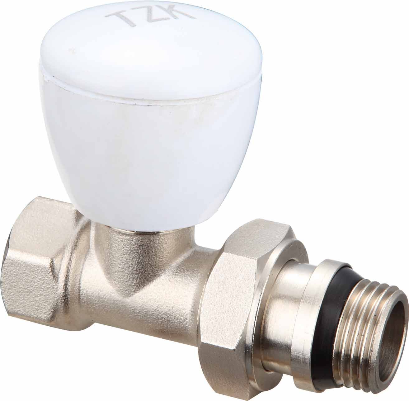 Straight Radiator Valve with Plastic Handle (DZR-08)