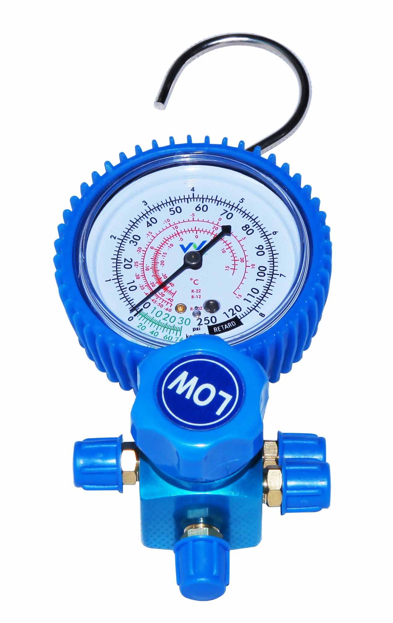 Single Aluminum Refrigeration Manifold Pressure Gauge