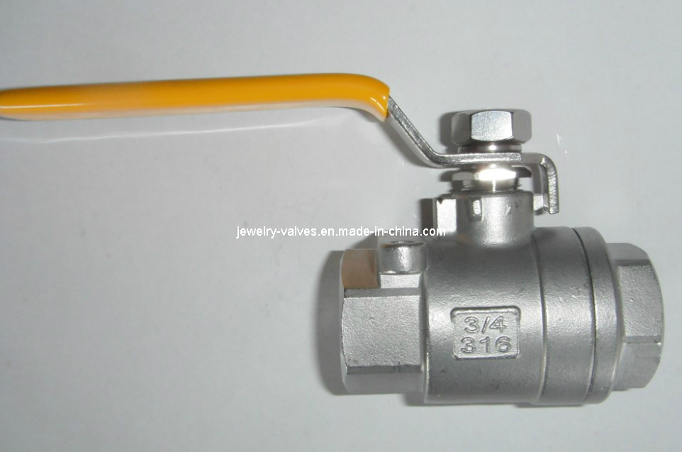 Ss304/316/316L Thread BSPT/NPT Two Pieces Ball Valve (Q11F-1000WOG)