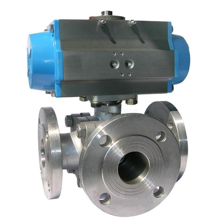 Stainless Steel Flanged 3 Way Ball Valve