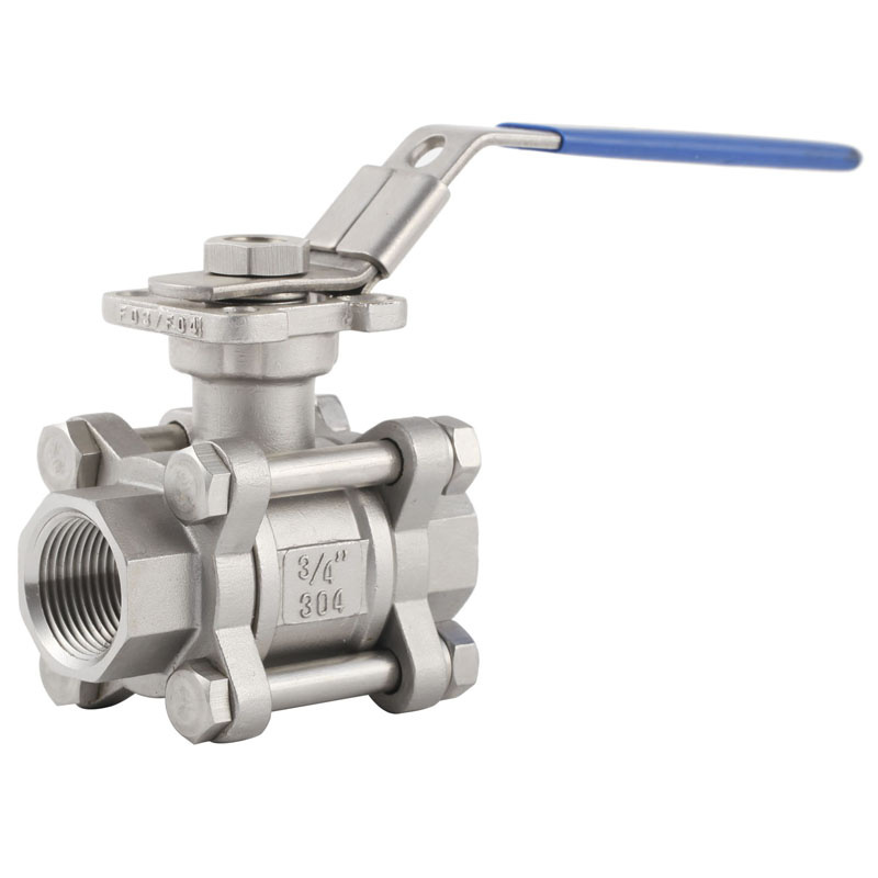 3PC ISO5211 Pad Stainless Steel Thread Ball Valve