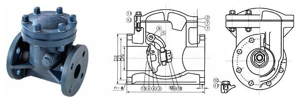 Horizontal Swing Check Valve in Plastic