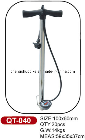 Bike Pump Qt-040 with Hydraulic Pressure Gauge