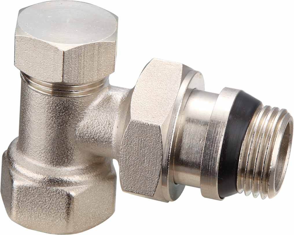 Brass Angle Radiator Valve with Lock Shield (DZR-019)