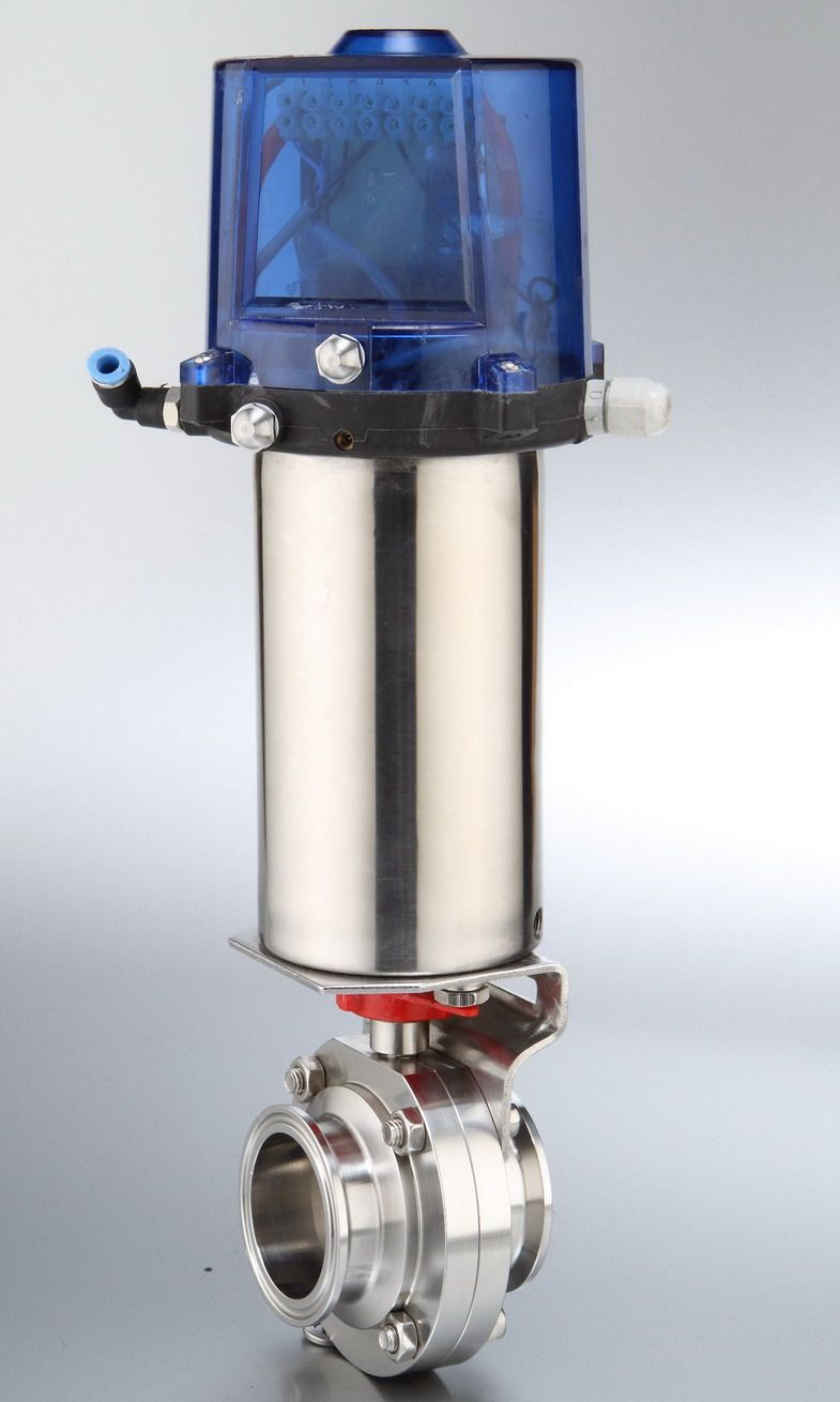 Stainless Steel Sanitary Clamp Pneumatic Butterfly Valve