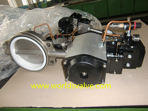 Pneumatic Wafer Type Stainless Steel Butterfly Valve