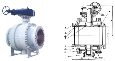 Cast Steel Trunnion Mounted Ball Valve