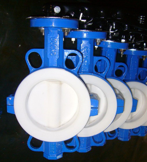 Full Lined PTFE Wafer Centraline Butterfly Valve