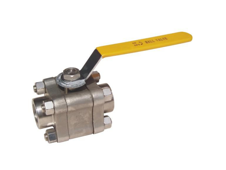 Forged Steel Stainless Steel 3-PCS Socket Weld Ball Valve