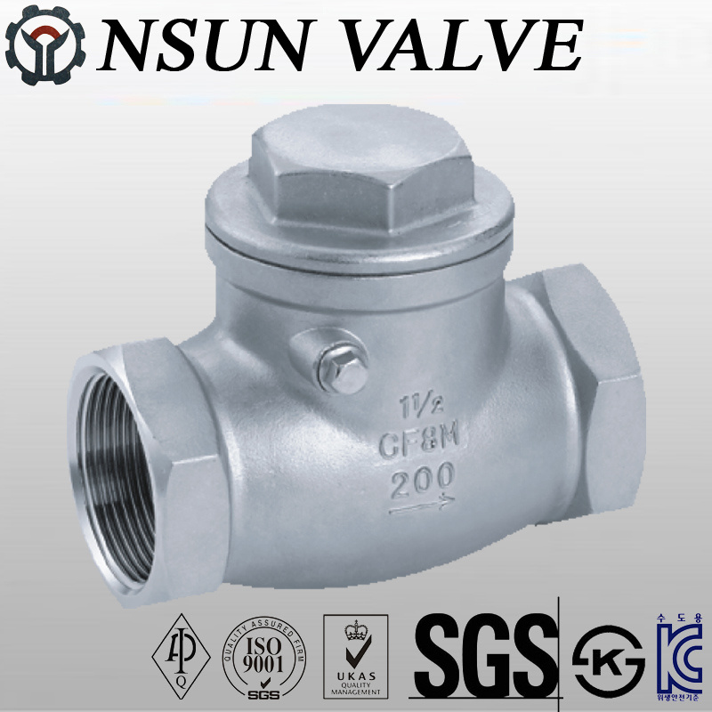 API Stainless Steel Screw Swing Check Valve (Female)