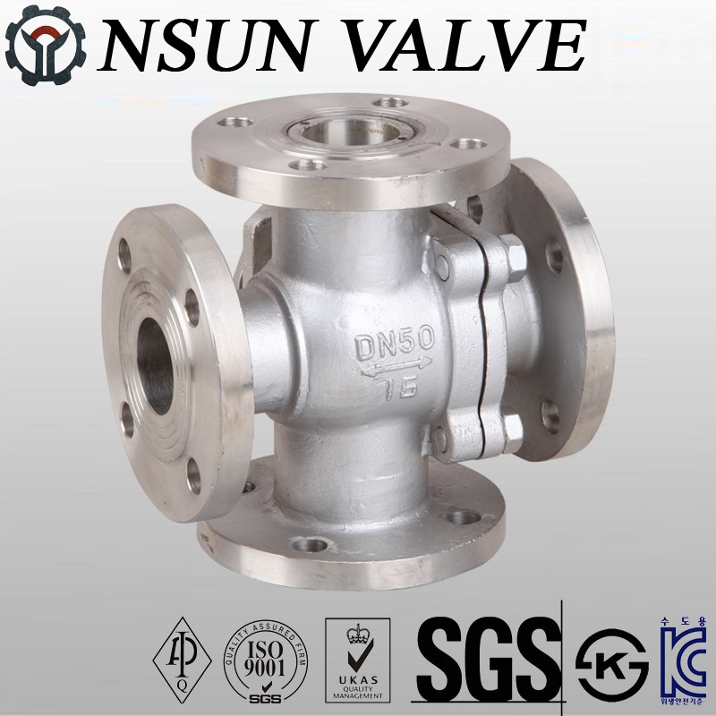 API Stainless Steel Four Way Ball Valve