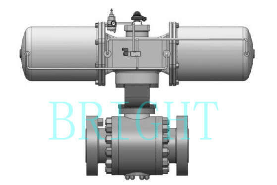 Hb2512 Pneumatic O Type High Pressure Ball Valve