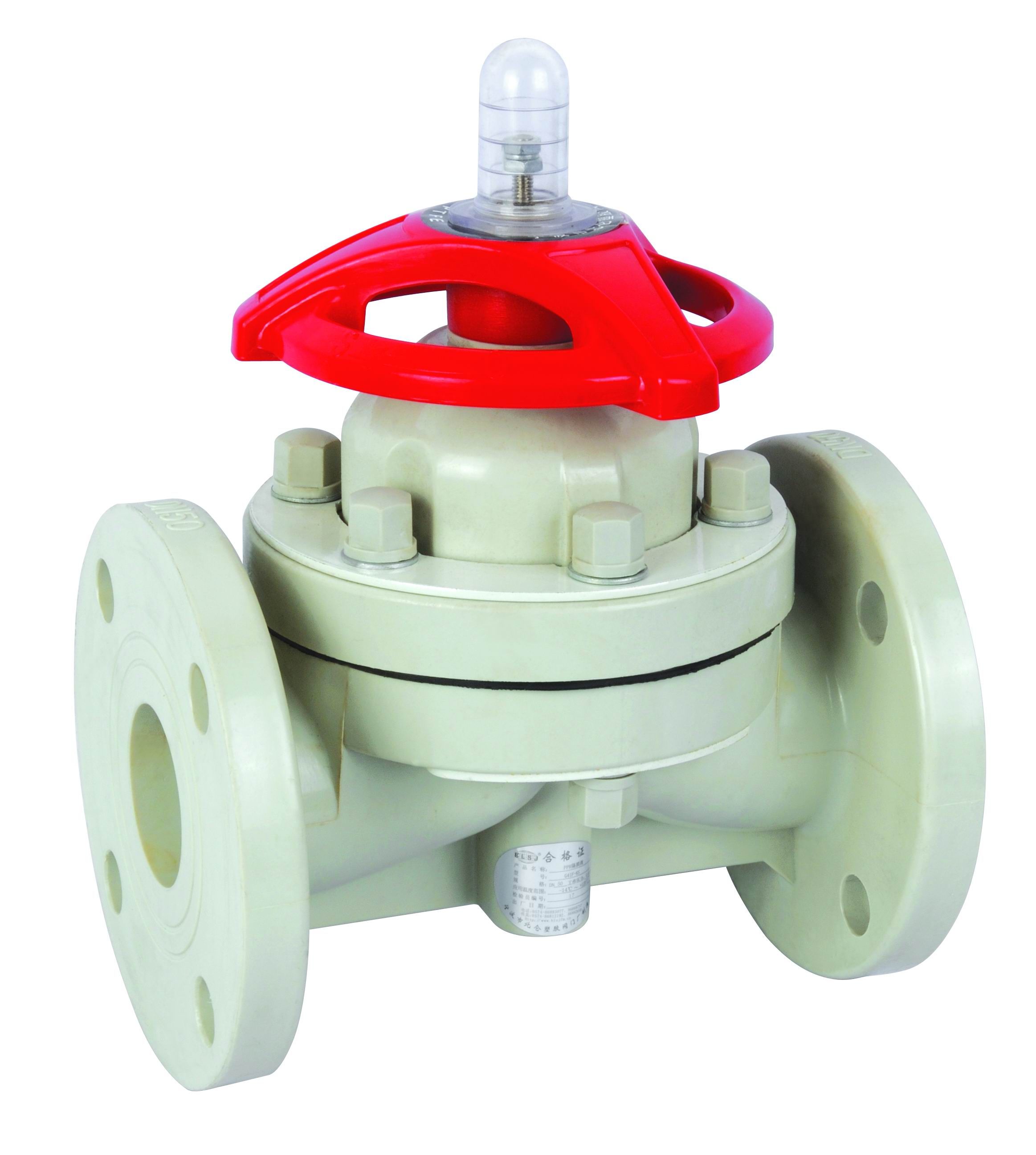 Pph Plastic Diaphragm Valve /Pph Flange Type Diaphragm Valve (G61F-6S)
