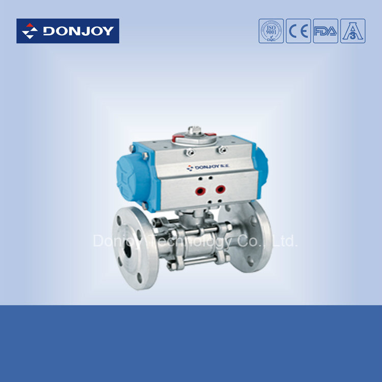 Pneumatic Flange 3-PC Ball Valve