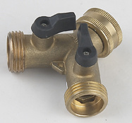 2 Ways Brass Valve with Rubber Knob (GU606)