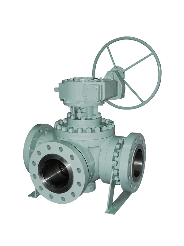 Lug Type Worm Gearing Three Way Ball Valve