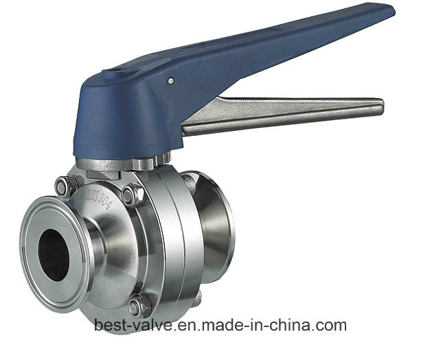 SMS 304/316L Sanitary Clamped Butterfly Valve