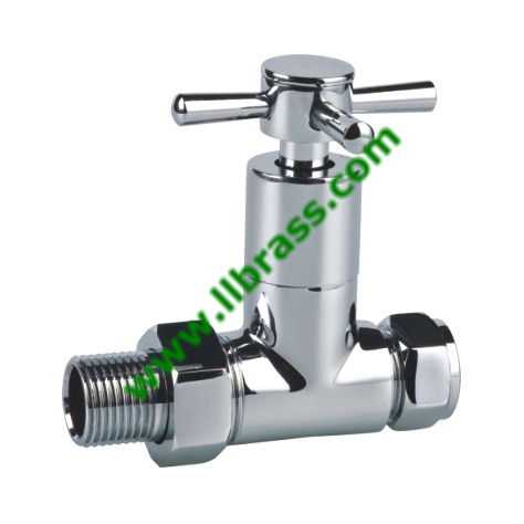 Brass Straight Radiator Valve with Socket End