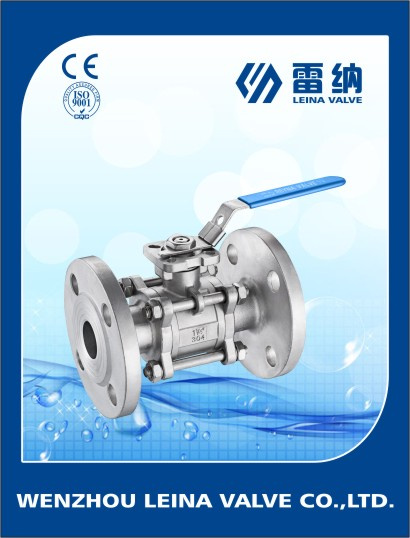 Direct Mounting Pad 3piece Flanged Ball Valve
