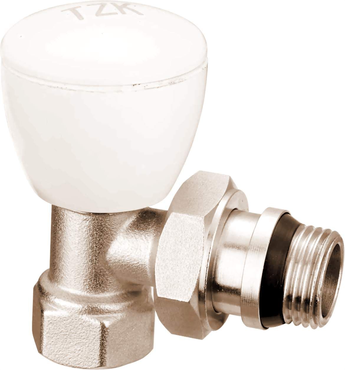 Angle Brass Radiator Valve with Plastic Handle (DZR-10)