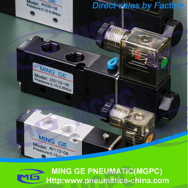 Black 4V210-08 Solenoid Valve (25D102-08)