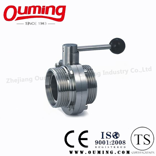 Ss316 Sanitary Manual Threaded Butterfly Valve
