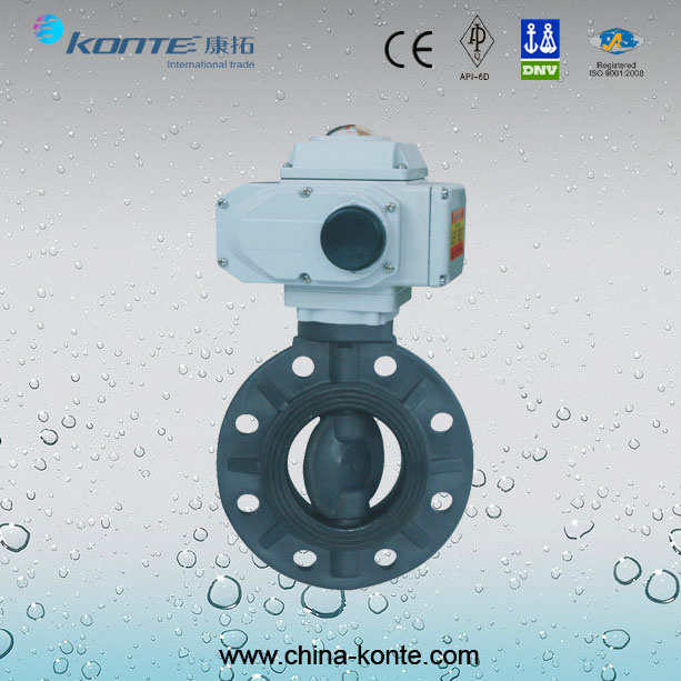 D971X-10PVC Electric PVC Butterfly Valve