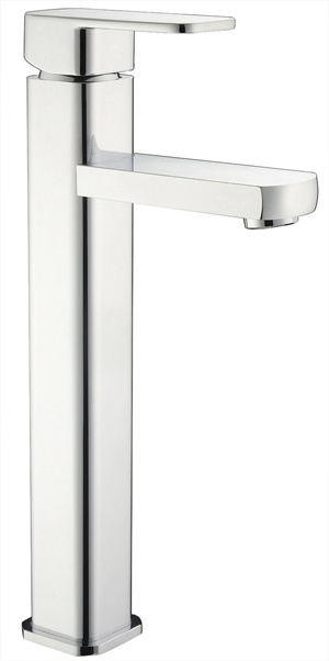High Quality Brass Single Handle Square Tall Basin Faucet Mixer Taps with Chrome Plated