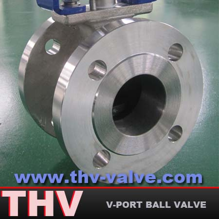 Flanged End V-Port Ball Valve