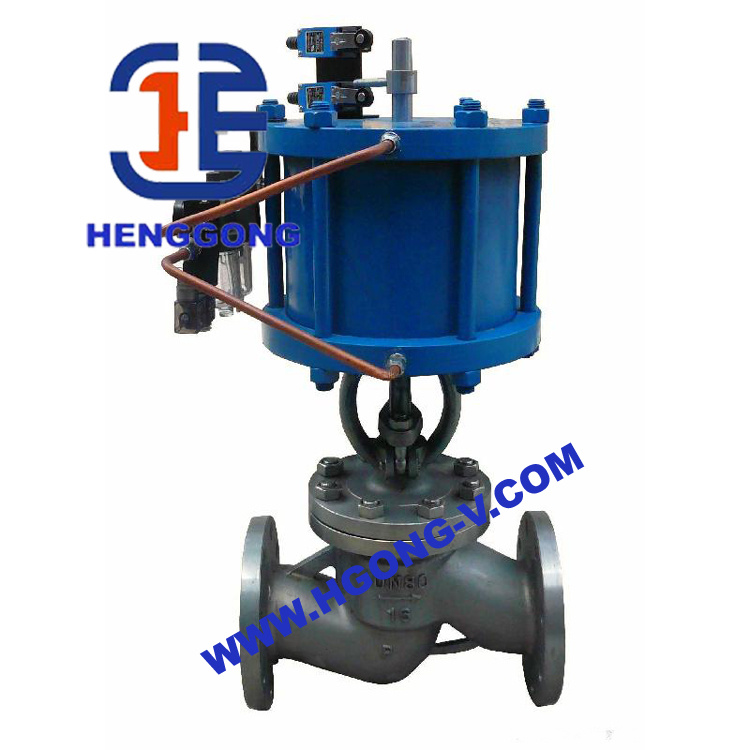DIN Pn16 Wcb Pneumatic Globe Valve
