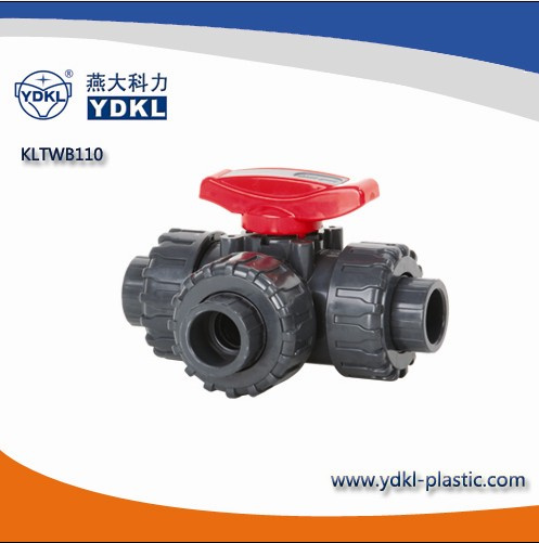 PVC Three Way Ball Valve (KLTWB110)
