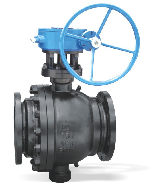 Ss High Pressure Black Color Trunnion Mounted Ball Valve