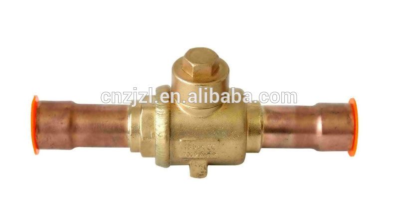 Stop Valve with Gas Gate, Shut Valve, Refrigeration Brass Ball Valve