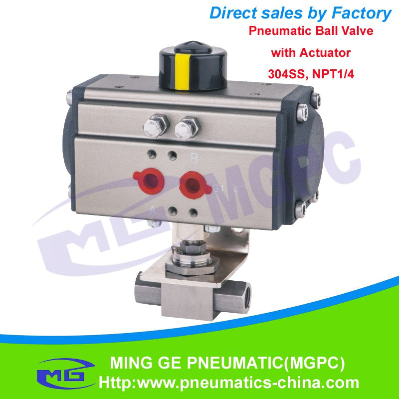 Pneumatic Trunnion Ball Valve with Actuator