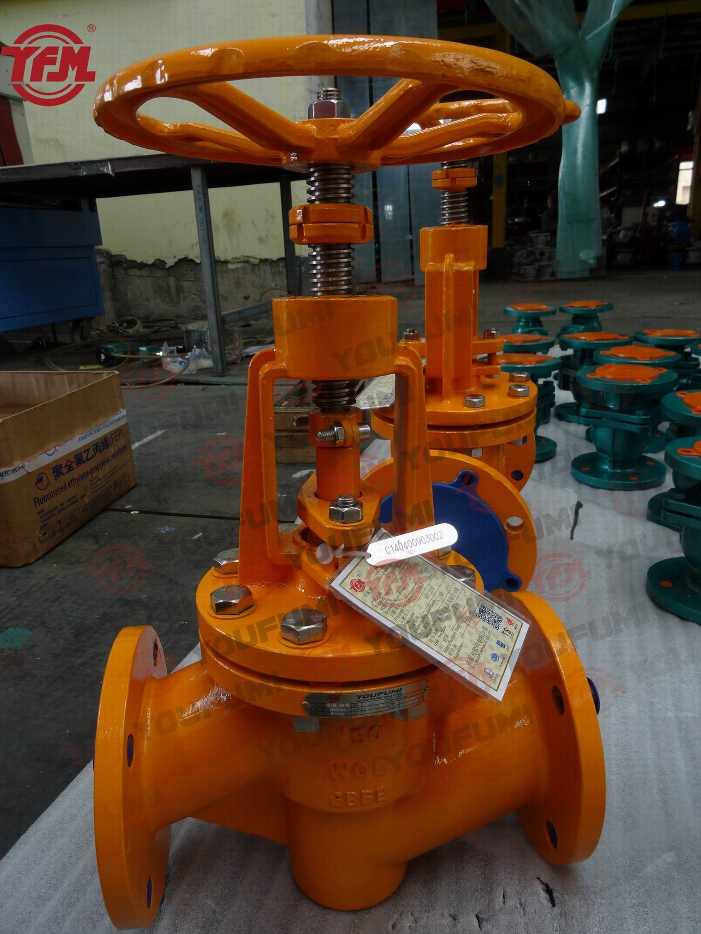Rising Stem PFA Lined ANSI Globe Stop Valve