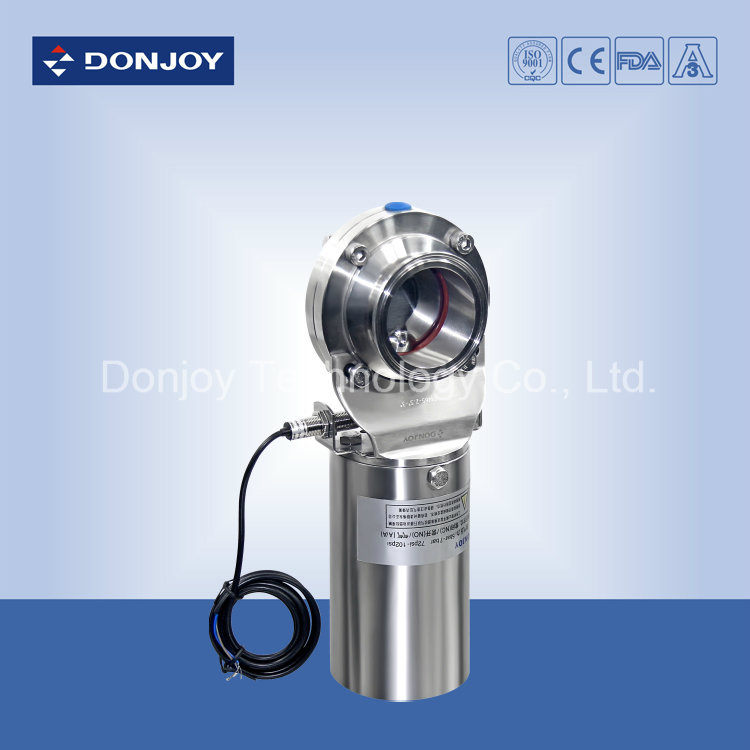 Sanitary Pneumatic Weld Butterfly Valve with Ss Actuator