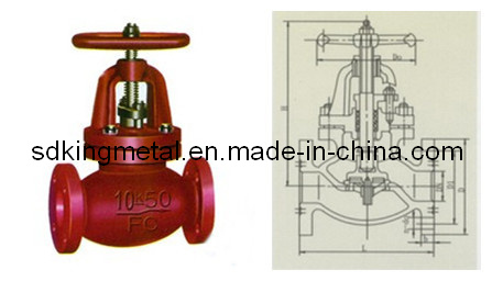 Shipbuilding Cast Iron 10k Screw Down Check Globe Valves