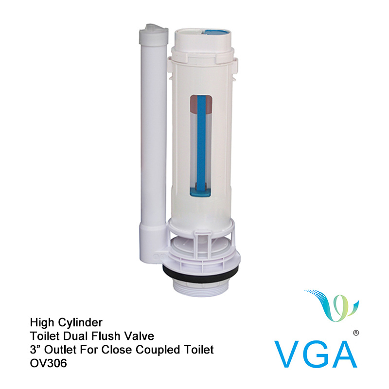 Bathroom Flush System High Efficiency Dual Flush Valve Ov306