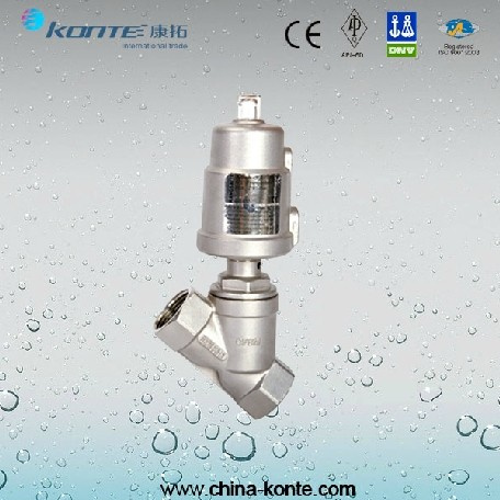 Pneumatic Angle Piston/Seat Valve