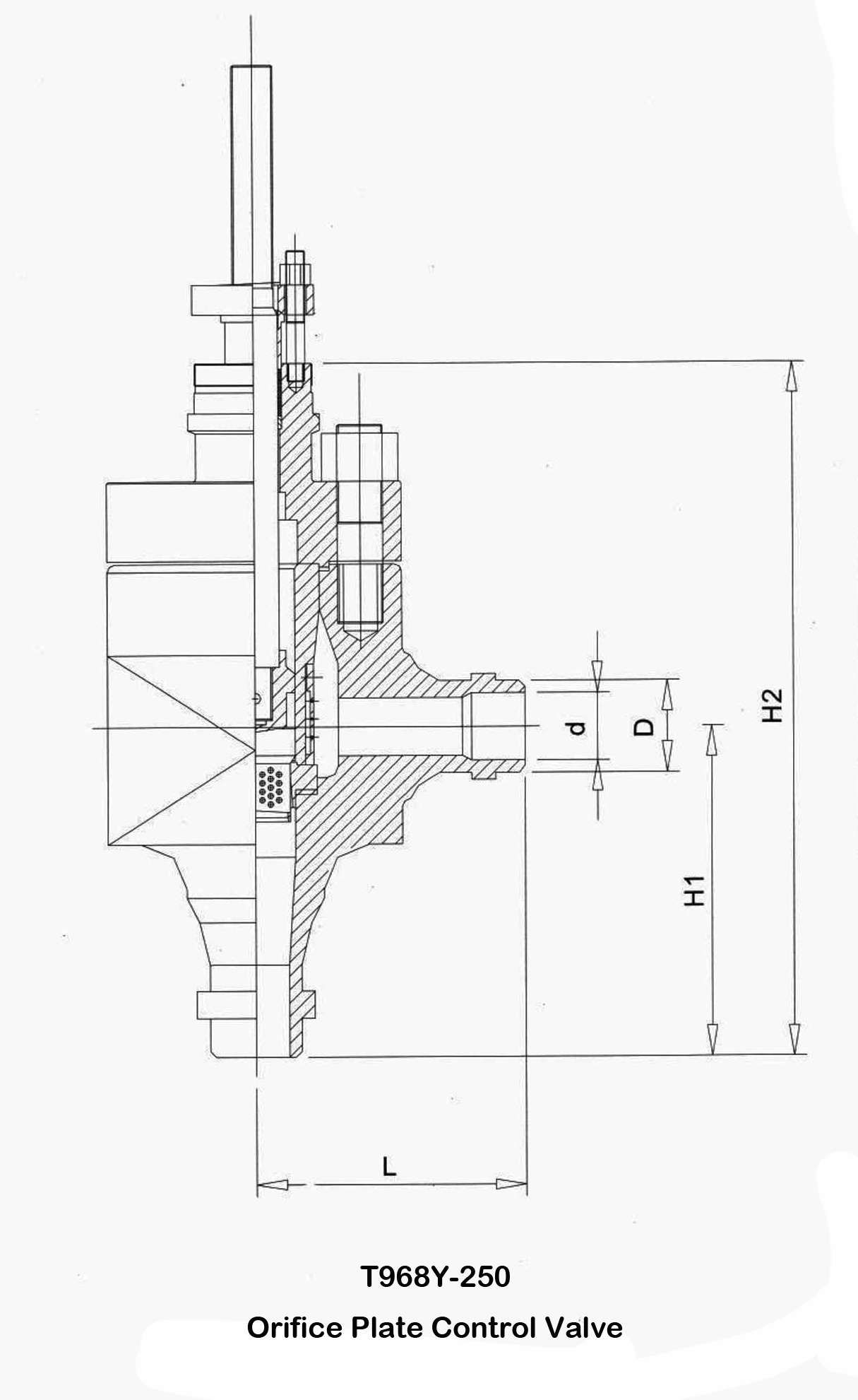 T968y-250 Orifice Plate Control Valve