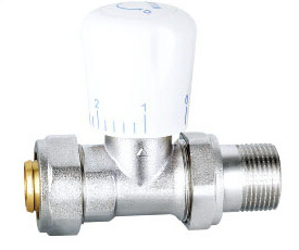 Brass Manual Temperature Control Valve (Straight)