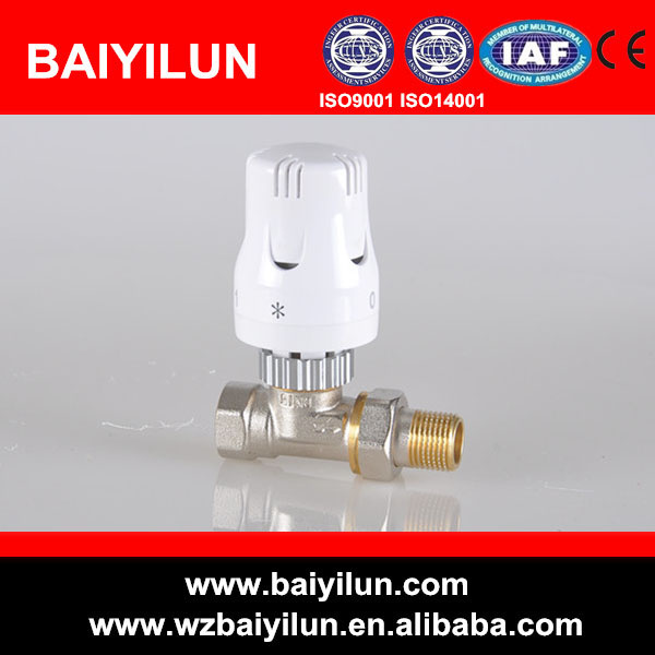 Automatic Straight Brass Thermostatic Radiator Valve Dn15