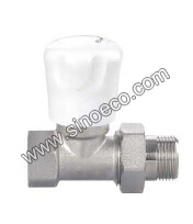 Brass Male Radiator Valve Straitht Chrome