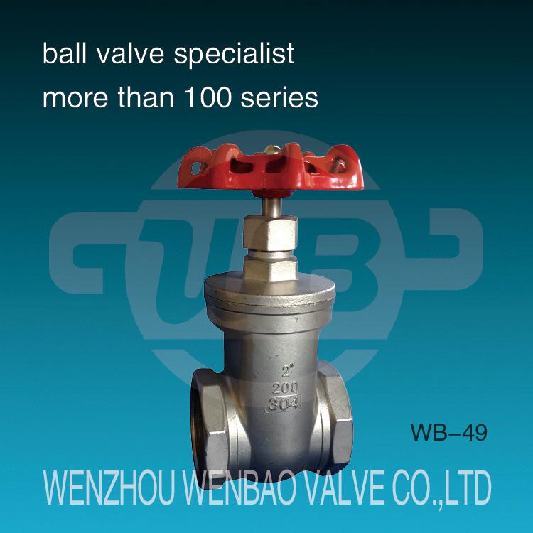 ANSI 200wog Female Threaded Cast Stainless Steel Gate Valve