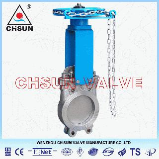 Wafer Chain Wheel Knife Gate Valve