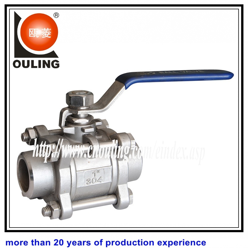 Stainless Steel 3-PC Weld Ball Valve