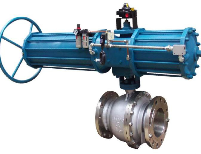 Pneumatic Reducing Bore Flanged Ball Valve