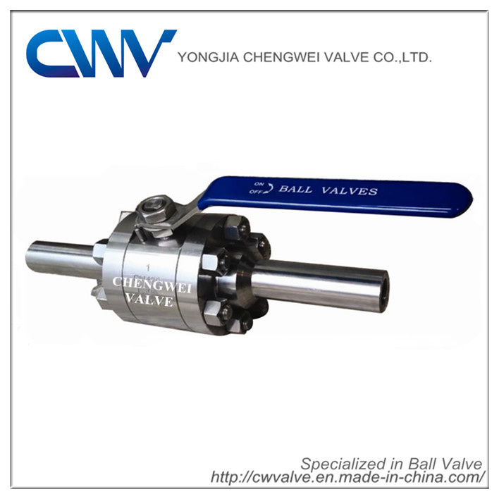 Forged Steel F304 Sw Ball Valve with Extended Pipe